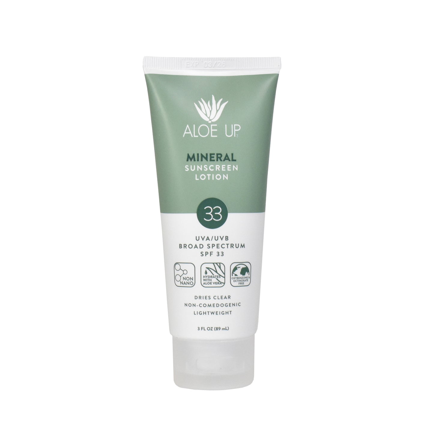 Aloe Vera Mineral Sunscreen Lotion SPF33 90ml.