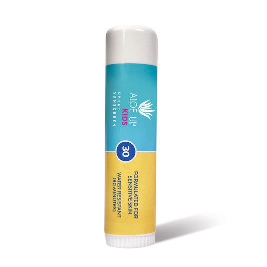 Aloe Vera Kids Sunscreen Stick for Lips-Nose-Ears SPF30+. 14.2g
